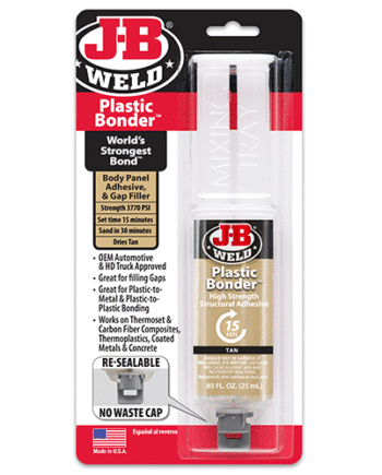 JB Weld - PlasticBonder, Lysebrun