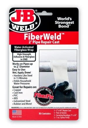 JB Weld Fiber Weld 2" Pipe Repair Cast